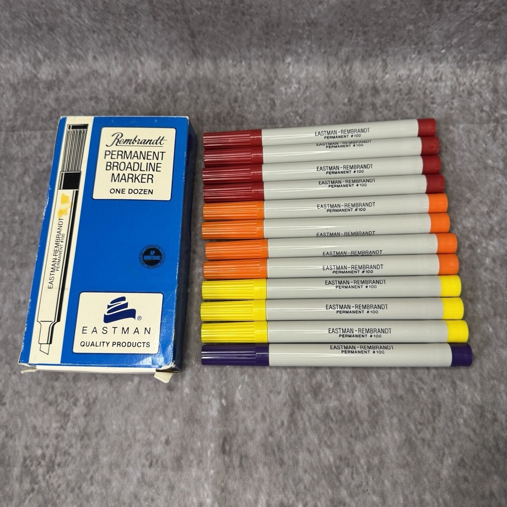 Vintage Eastman-Rembrandt Permanent Broadline Marker Lot 12